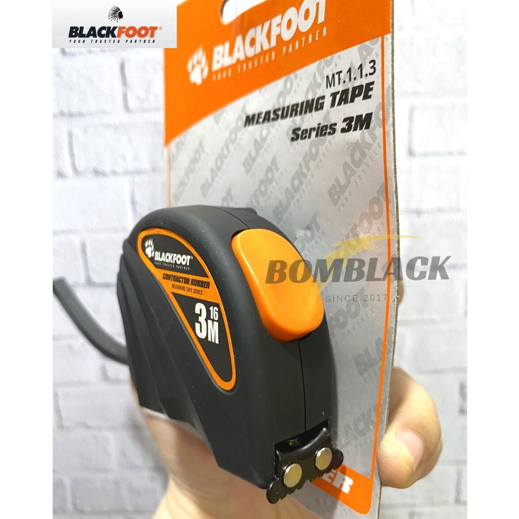 BLACKFOOT Meteran Tangan 3 Meter 3m 3 m Karet Otomatis Auto Self Lock MURAH