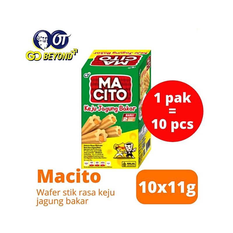 

MACITO Snack Rasa Keju Jagung Bakar 10pcs x 11gr