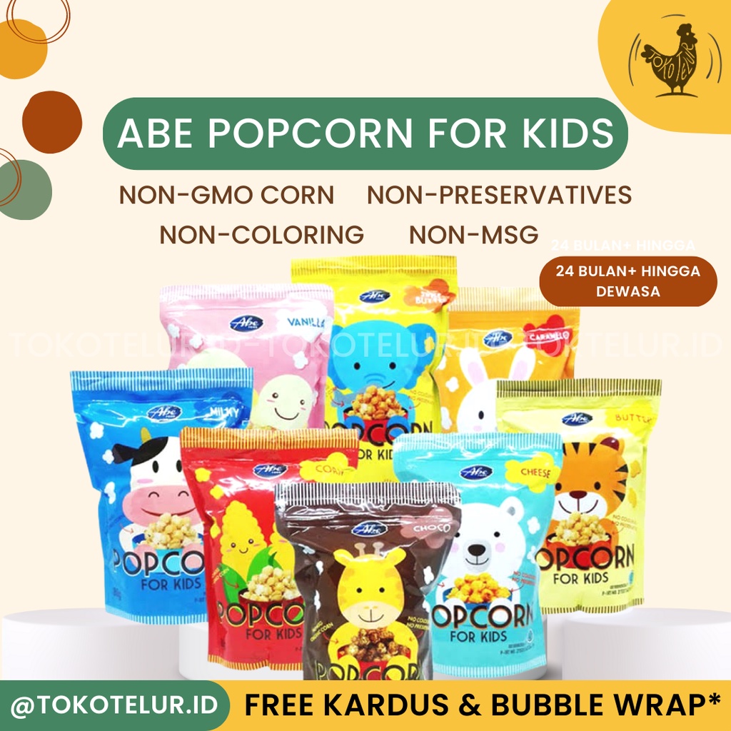 ABE FOOD - Popcorn for Kids | Popcorn Anak Cemilan Jagung GLUTEN FREE