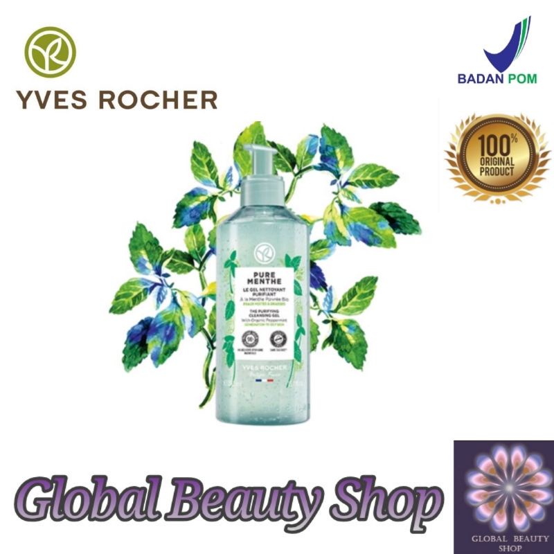 [ SALE ] Yves Rocher Pure Menthe The Purifying Cleansing Gel 390ml - Pembersih Wajah
