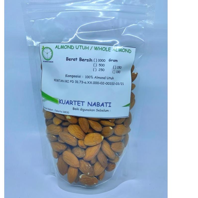 

Promo [HJ6] 250gr Almond - Whole - Raw - Kupas Cangkang - Utuh - Size Besar 27-30 - Mentah