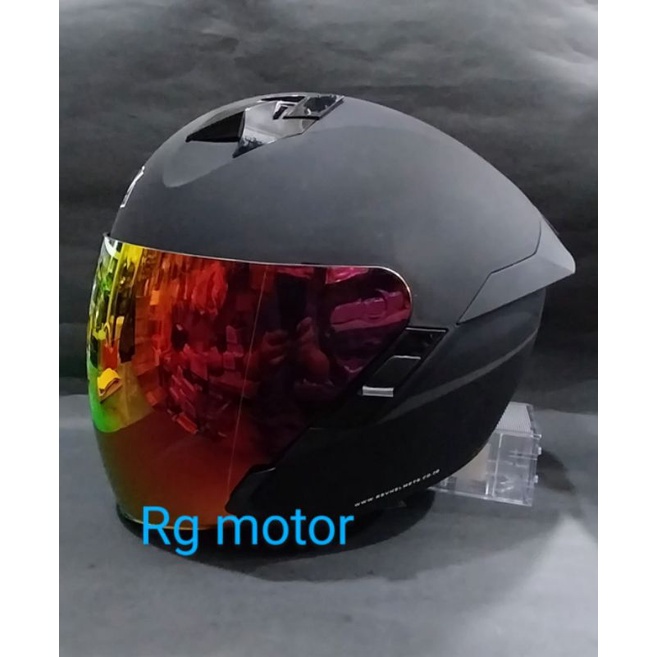 PAKET GANTENG HELM RSV SV300 KACA WARNA IRIDIUM/HALF FACE 100%ORIGINAL