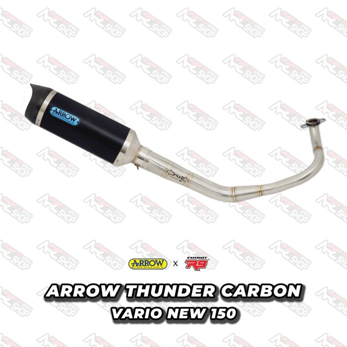 Knalpot Arrow Thunder Carbon Honda Vario 150 New Fullsystem Header R9 #Original
