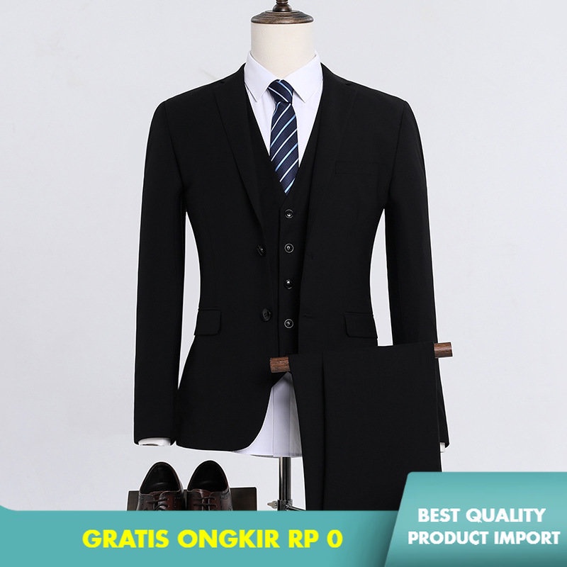 Jas Pria  Perapi 4 PCs Set  Groom Perapi Pernikahan Perayaan Bisnis Wear Kemeja Rompi Setelan Celana