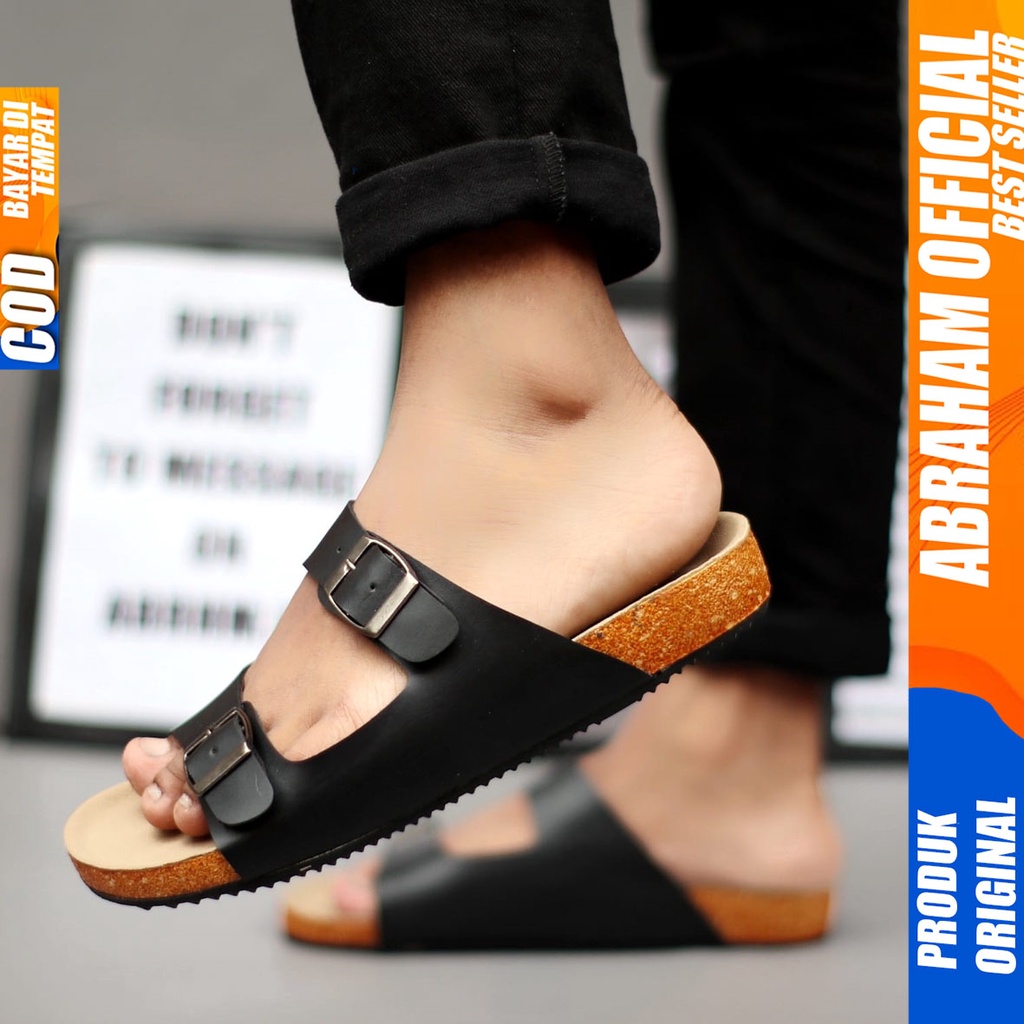 Sandal Slide Slop Pria Sendal Selop Abraham Kenici