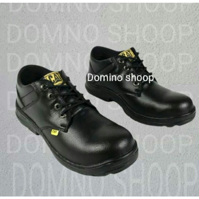 Sepatu safety boots pria sepatu kerja proyek ujung besi sepatu safety cowok kulit sentetis import