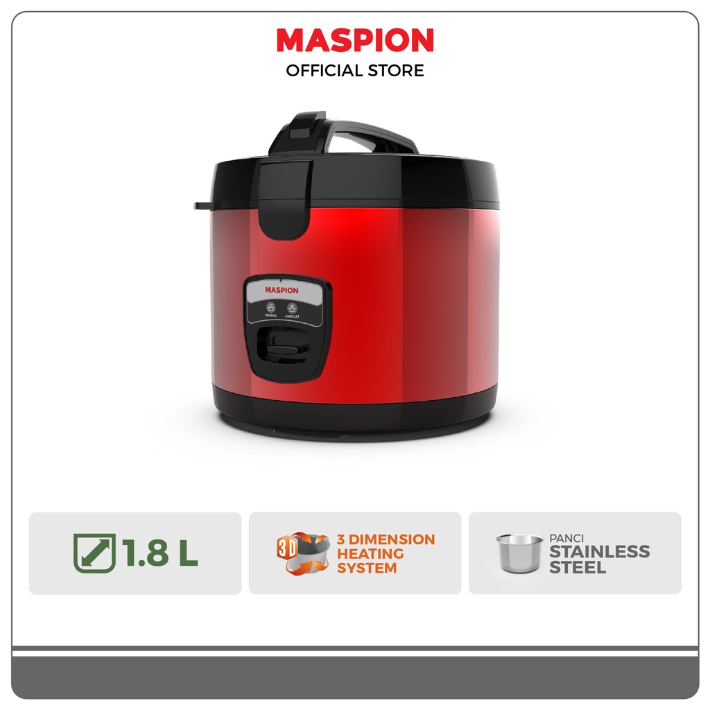 Maspion Rice Cooker Magic Com 1.8 Liter MRC-1856 BRS