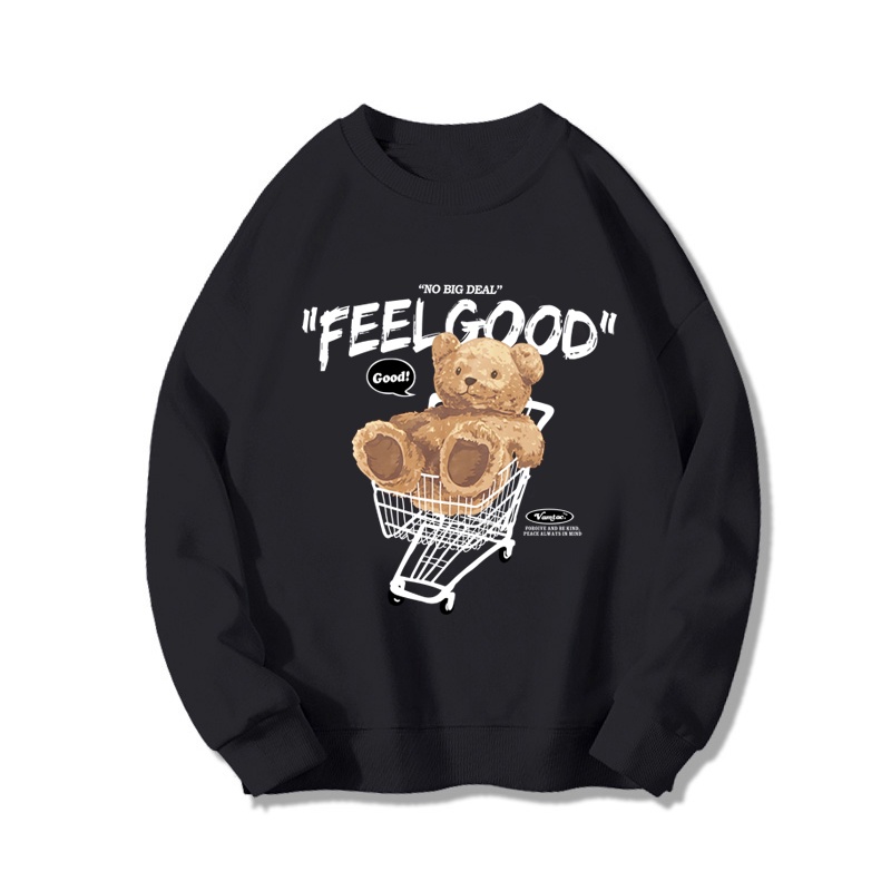 Sweater Oversize Teddy Bear Sweater Oversize Korean Style/kaos polos lengan panjang