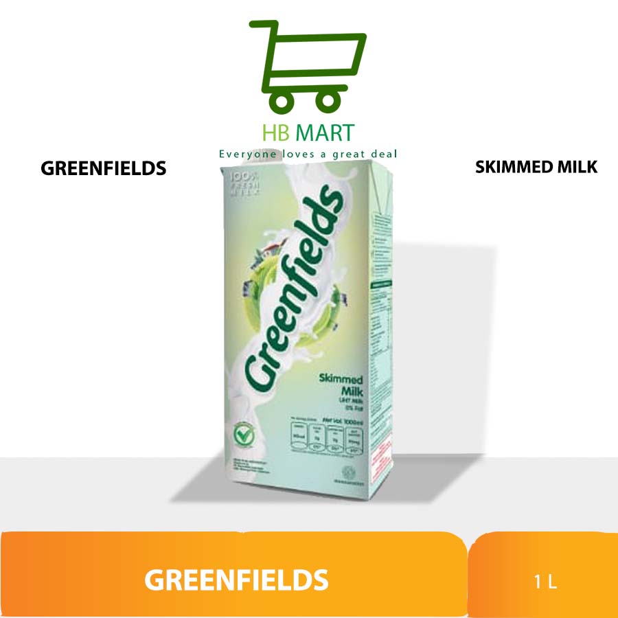 

GREENFIELDS Susu UHT Skimmed 1L (1000ml)