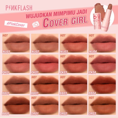 galerybeautysemarang  PINKFLASH Lasting Matte Lip Cream | Lipcream | Pink Flash | BPOM PF-L01