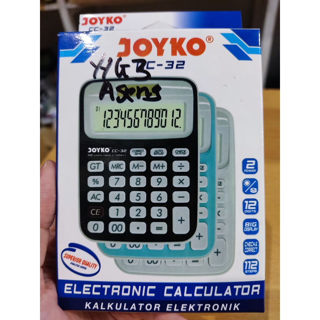 

Kalkulator Mini Joyco 12 Digit CC-32