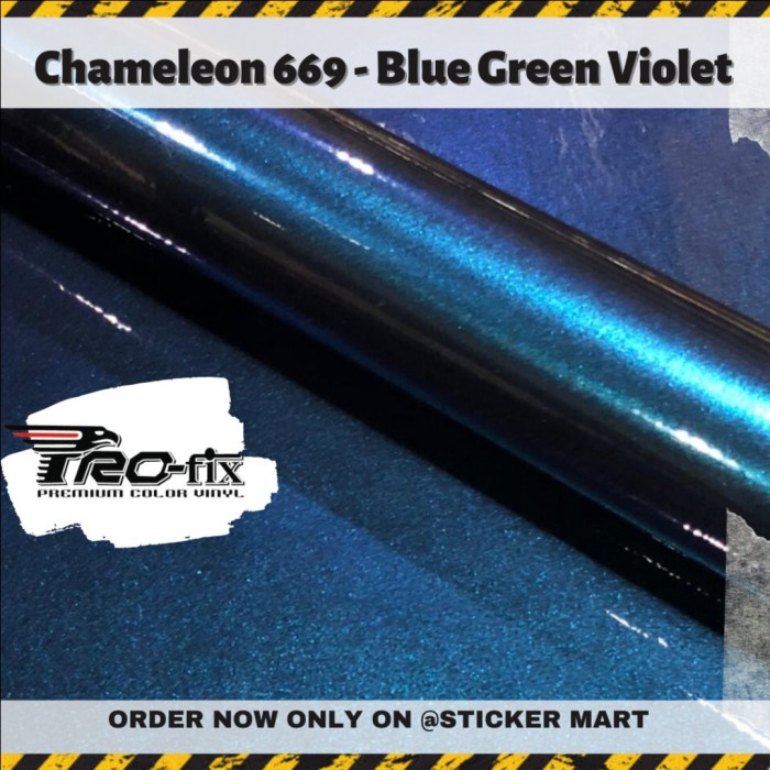 

TERLARIS | Sticker skotlite mobil motor bunglon chameleon blue green violet 45cm