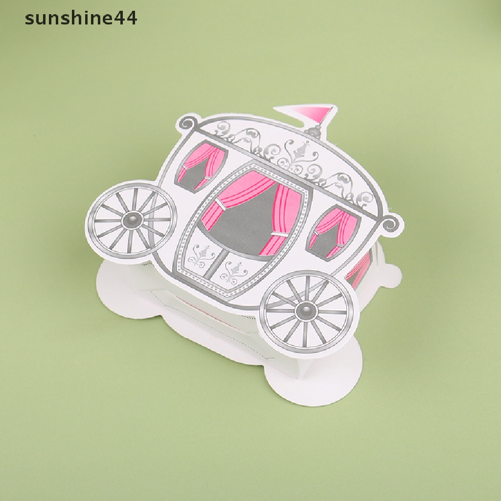 Sunshine 10Pcs Candy Box Dekorasi Pernikahan Fairy Tale Pumpkin Carriage Candy Boxes.