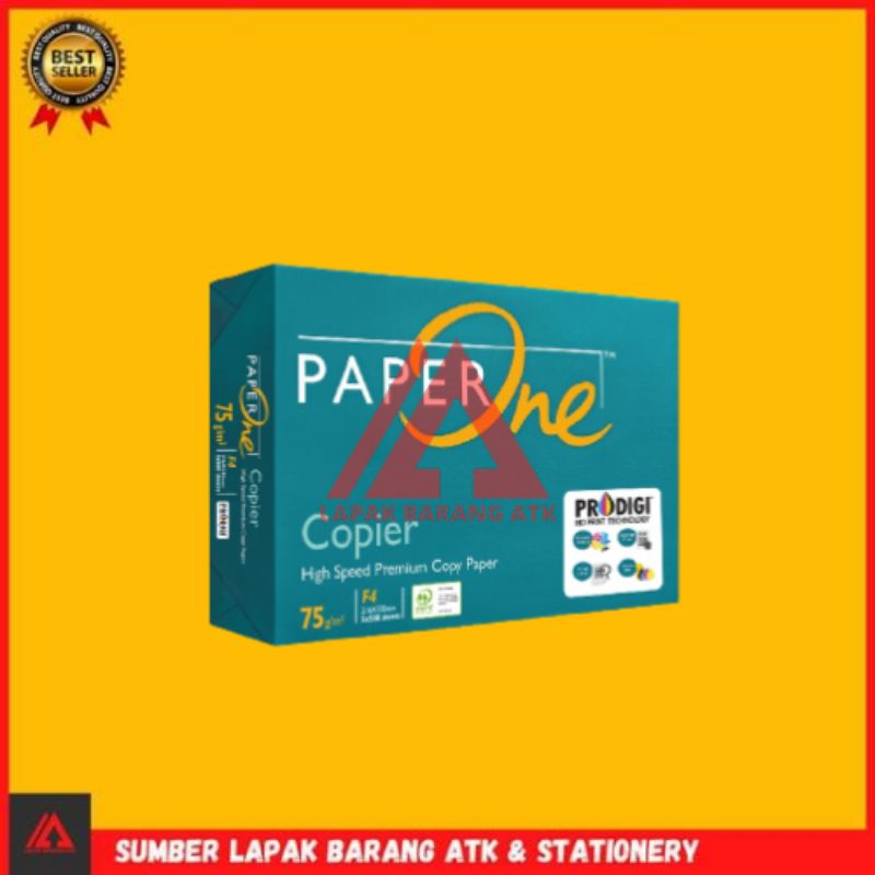 

PaperOne Hvs F4 75 gram 1 rim 500 Lembar / Kertas fotocopy