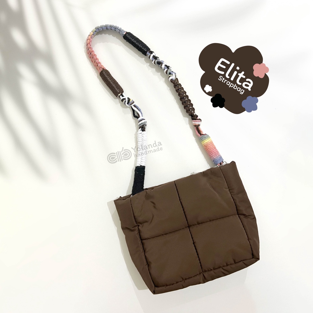 [TERMURAH] Tali Strap bag Macrame ELITA | Premium | Tali kamera | Strap Bag Lucu | Custom | Puffy Bag | Sling Bag | Pendek |COD