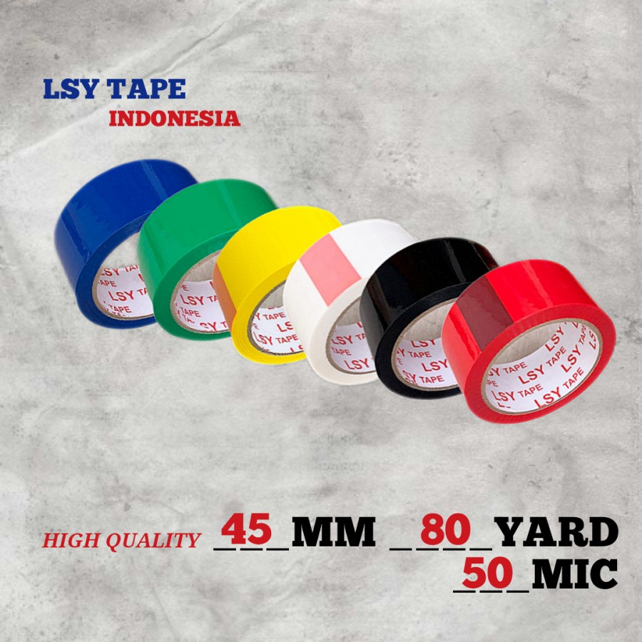 

lakban warna warni 45MM X 80 yard full