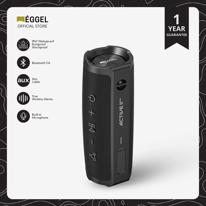 Eggel Active 2 Pro Waterproof Portable Bluetooth Speaker