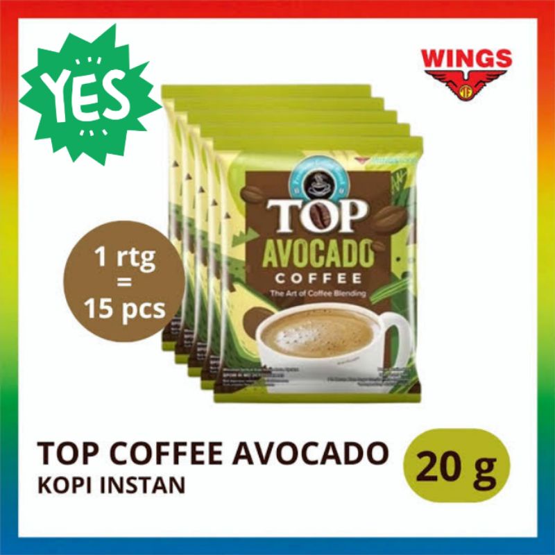 

KOPI TOP AVOCADO / TOP AVOCADO COFFEE RENCENG 15x20 gr