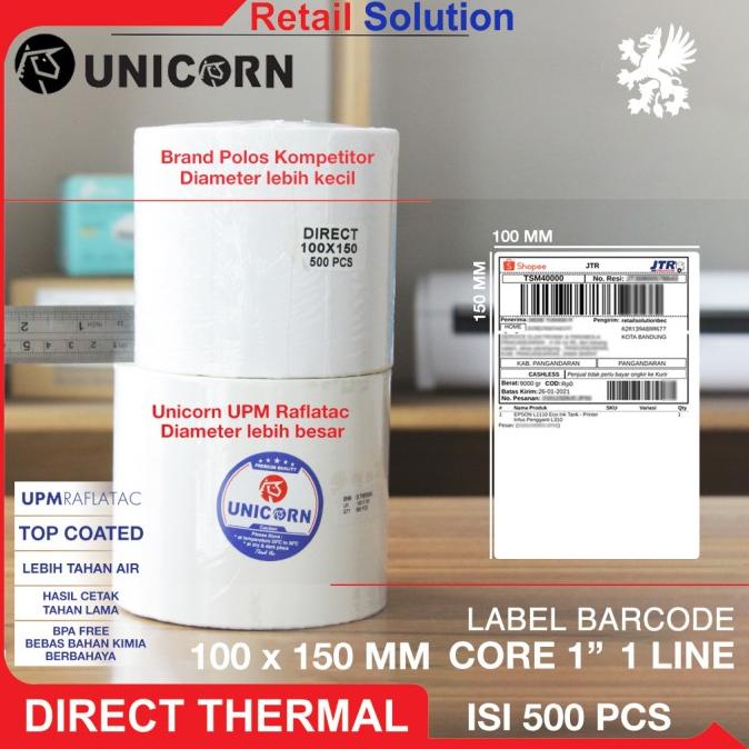 

Label Stiker Resi Thermal 100x150 mm / 100 x 150 mm / 100x150mm 500pcs HARGA DISKON