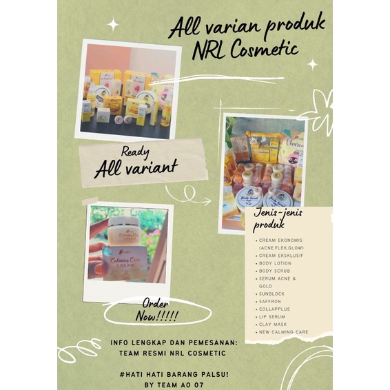 Cream NRL Original 100% & Paket Komplit (COD / Bayar Di Tempat)