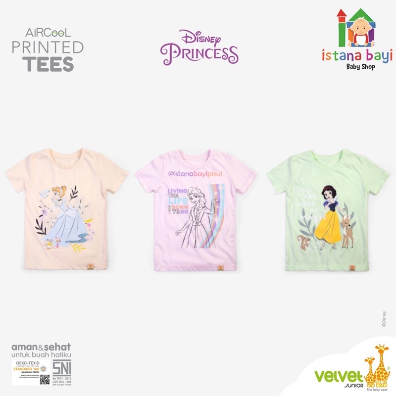 Velvet Junior Printed Tee / Kaos Anak Boy &amp; Girl - Kaoos anak murah#