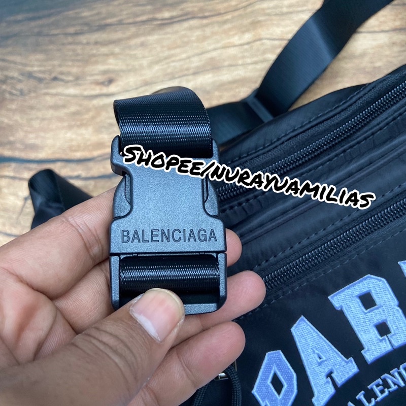 Tas Waistbag balenciaga Paris import bordir tas selempang pria wanita branded import