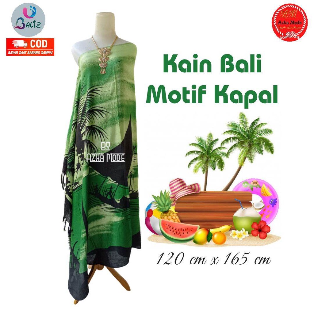 Kain Pantai Kain Bali Pantai - Kain Bali Motif New Kapal Rumbai Standar - Sarung Pantai SEMBILAN MODE - Sarung Bali - Kain Pantai - Kain Katun Jepang - Kain Untuk Hiasan Dinding - Kain Untuk Plafon Mobil Truk Dan Mobil 3/4 Lainnya