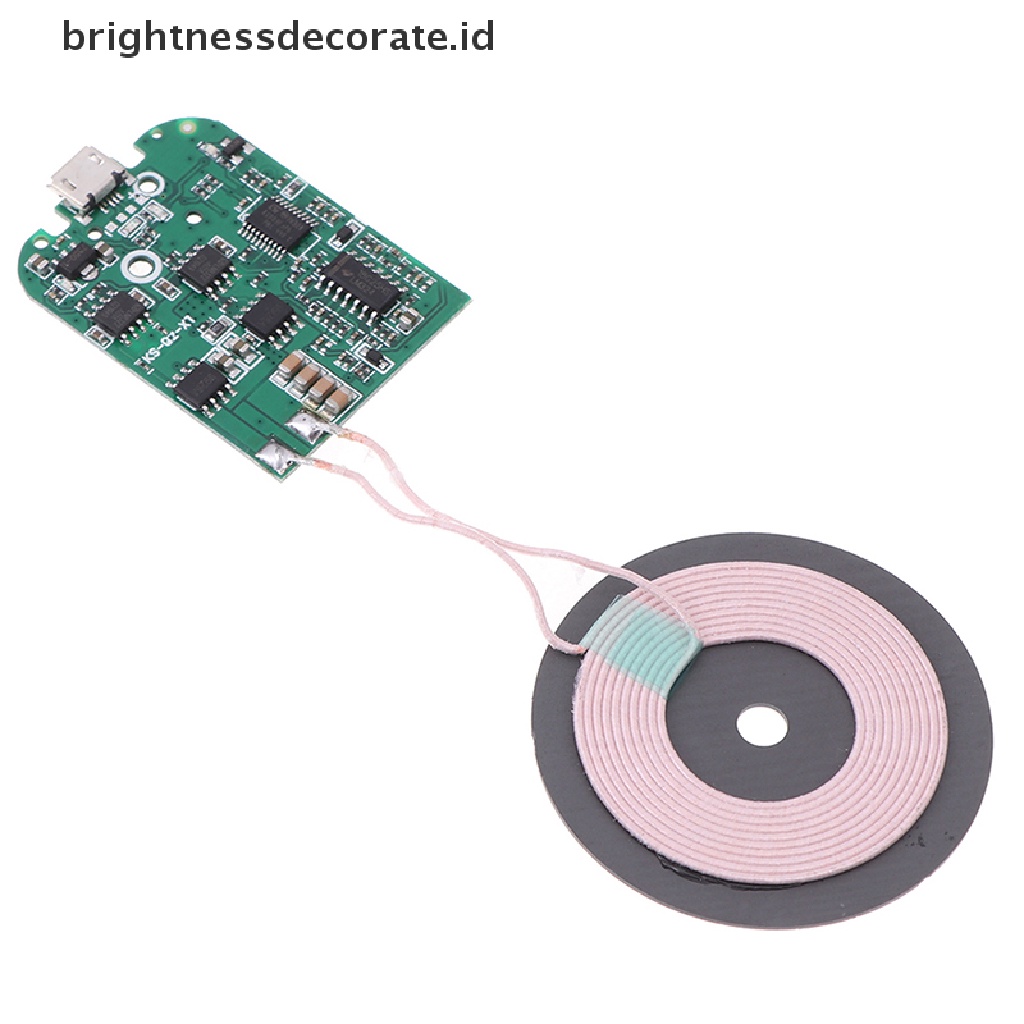 [Birth] 1pc 15W Qi Fast Wireless Charger PCBA Modul Pemancar Papan Sirkuit+Coil [ID]