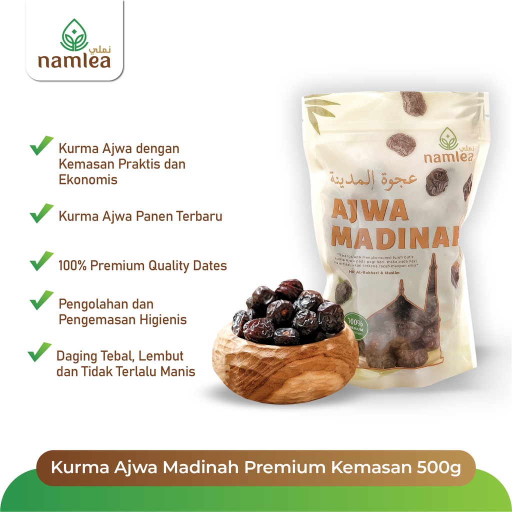 

Buah Kurma Ajwa Super Al Madinah Asli Premium High Quality Kemasan 500g