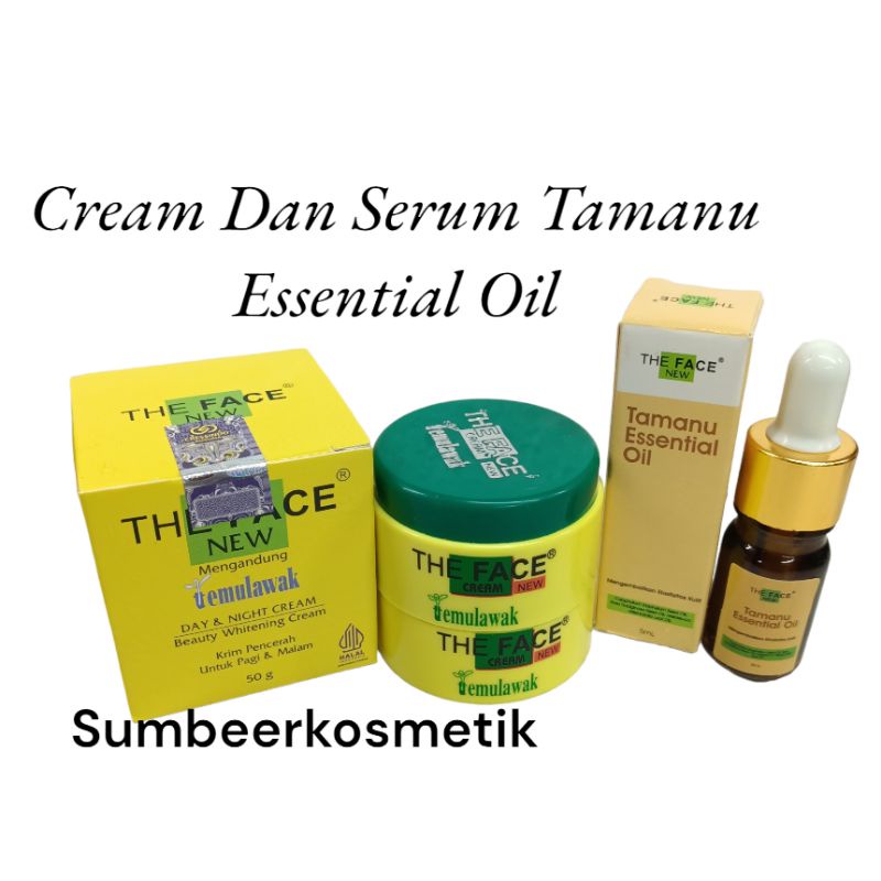 PROMO .. Cream The Face &amp; Serum Tamanu Essential Pemutih Wajah