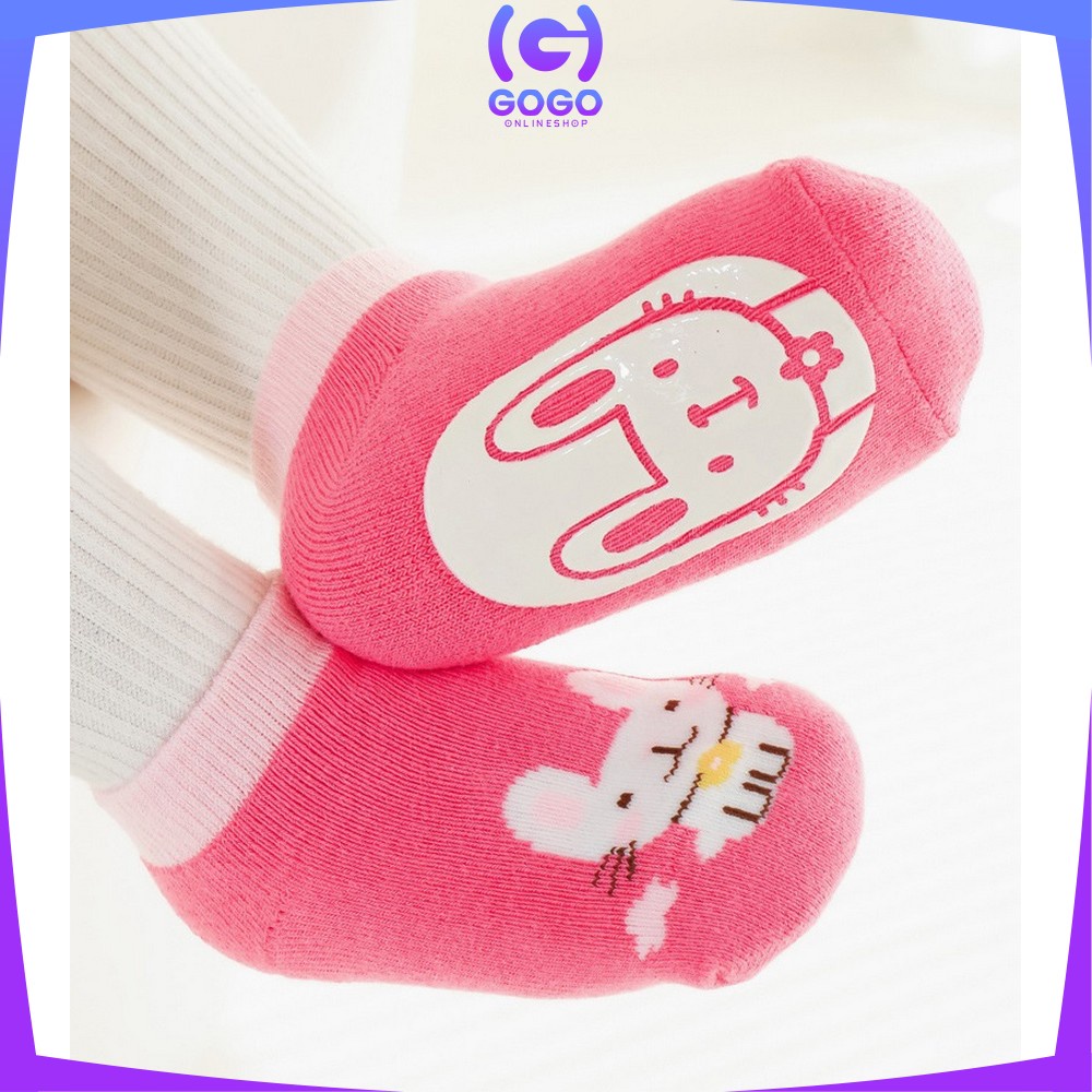 GOGO-P543 Kaos Kaki Anak Bayi Antislip Unisex Model Animal Gambar Timbul / Kaus Kaki Bayi Pendek Baby Socks Anak Laki Laki Perempuan Anti Licin