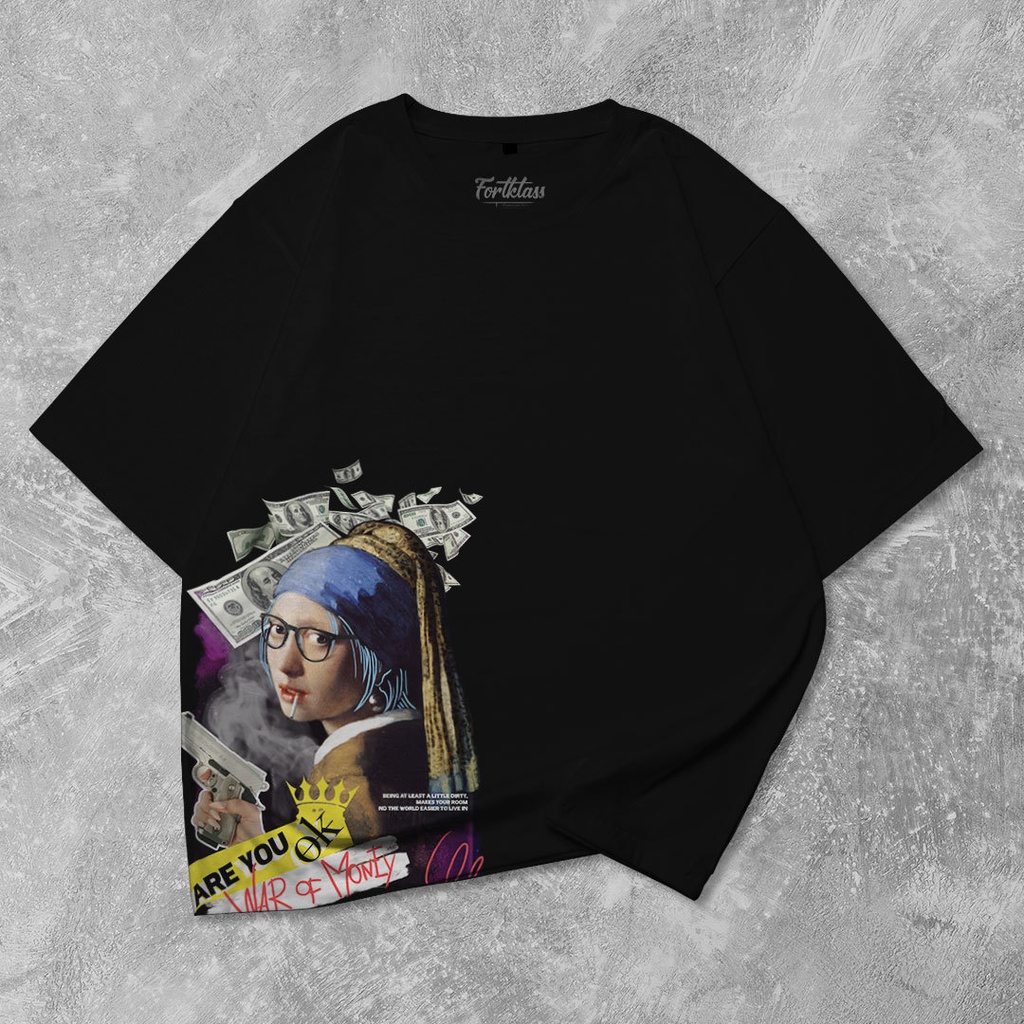 HIPNOP Kaos Oversize VERME T-Shirt Cowok Premium