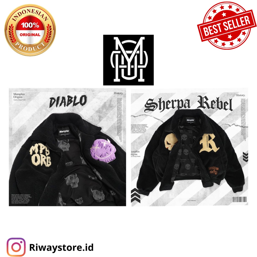 [ORIGINAL] Memphisorigin Jacket Sherpa Sherpa REBEL/DIABLO (LIMITED EDITION)