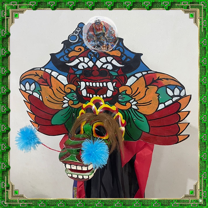 PROMO SALE MAINAN EDUKASI/ BARONGAN RAMPAK KAYU ASLI UNTUK ANAK ANAK  LENGKAP DENGAN KEMUL PANJANG +