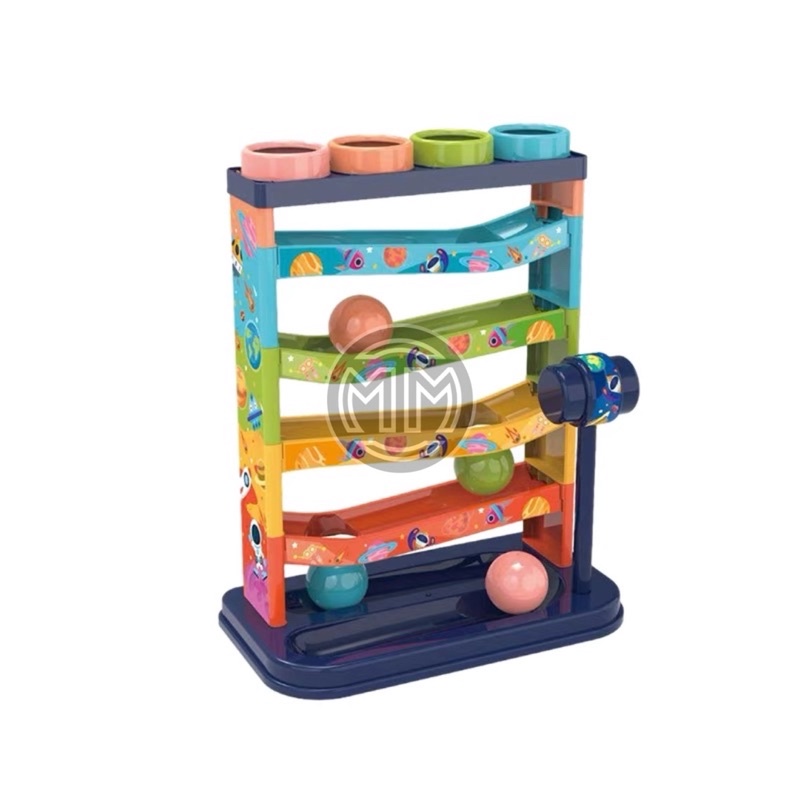 Mainan Edukasi Seluncuran Bola Palu Pukul Bola YE4 Mainan edukasi anak