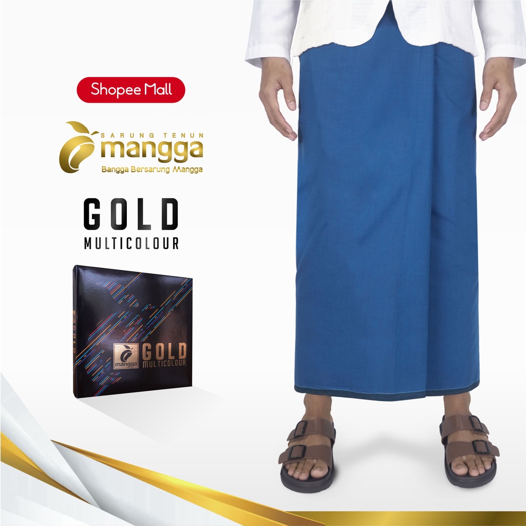 Sarung Mangga New Gold Multicolour Biru GPW27
