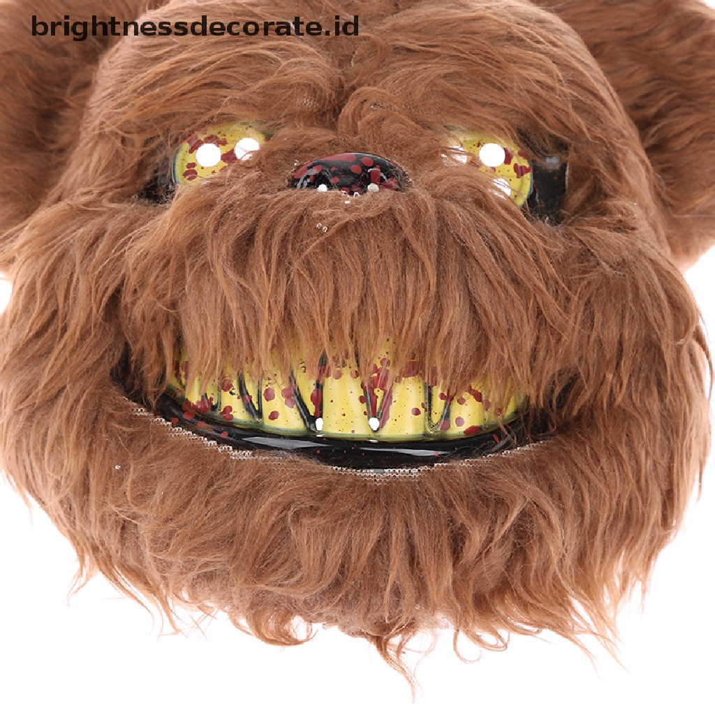 [Birth] Topeng Halloween Bloody Killer Rabbit Mask Teddy Bear Topeng Horror Cosplay Mewah [ID]