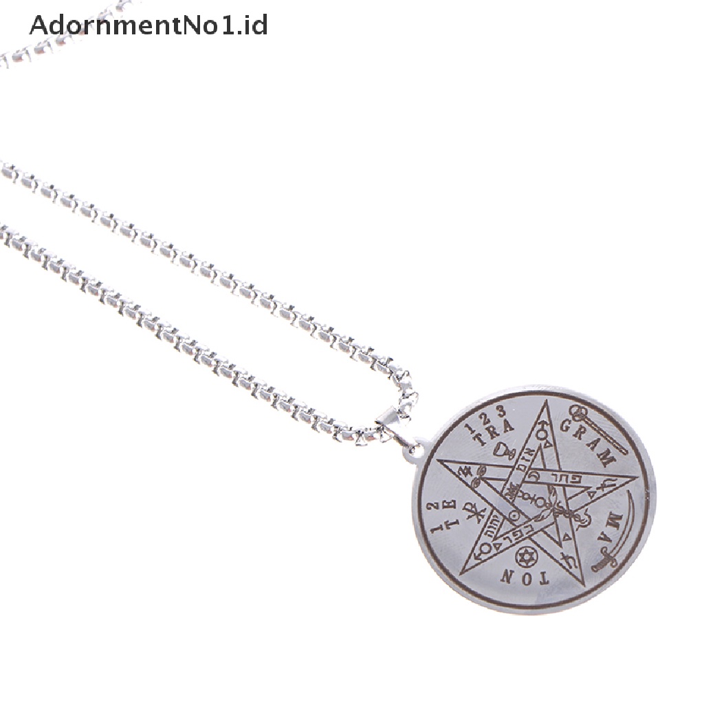 [AdornmentNo1] 1pc Kalung Pagan Tetragrammaton Pentagram Pendant Wicca Supernatural [ID]