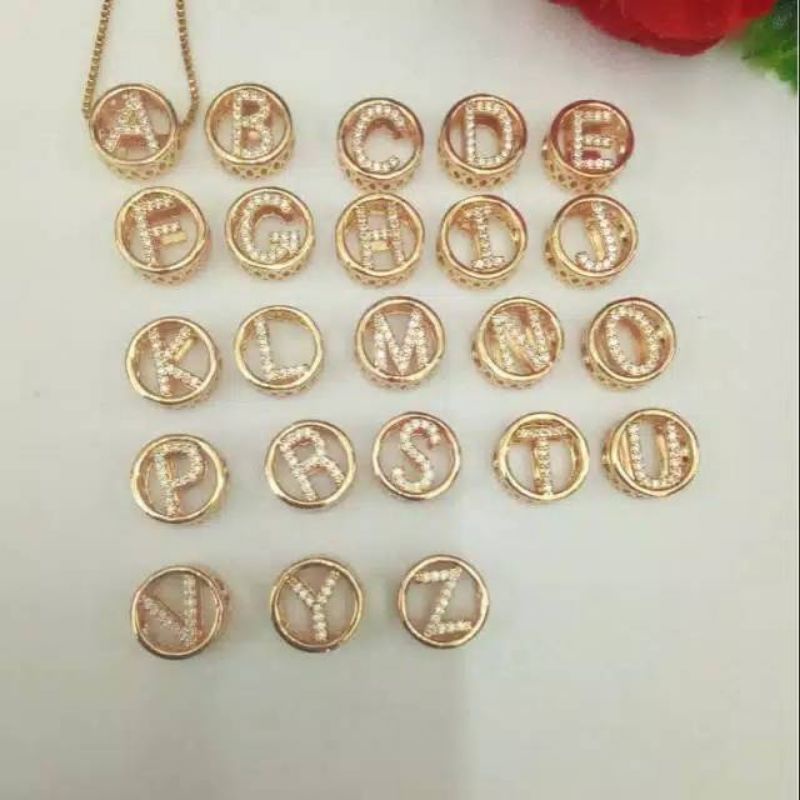 Liontin Huruf Charm Xuping Bahan Gelang Emas Hongkong