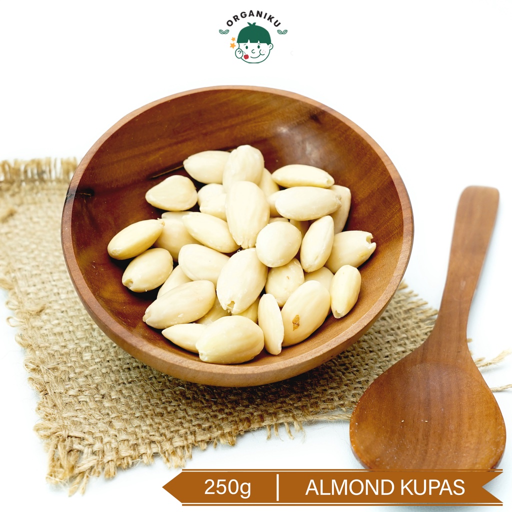 Almond Blanched / Almond Kupas Tanpa Kulit 250gr, 100gr