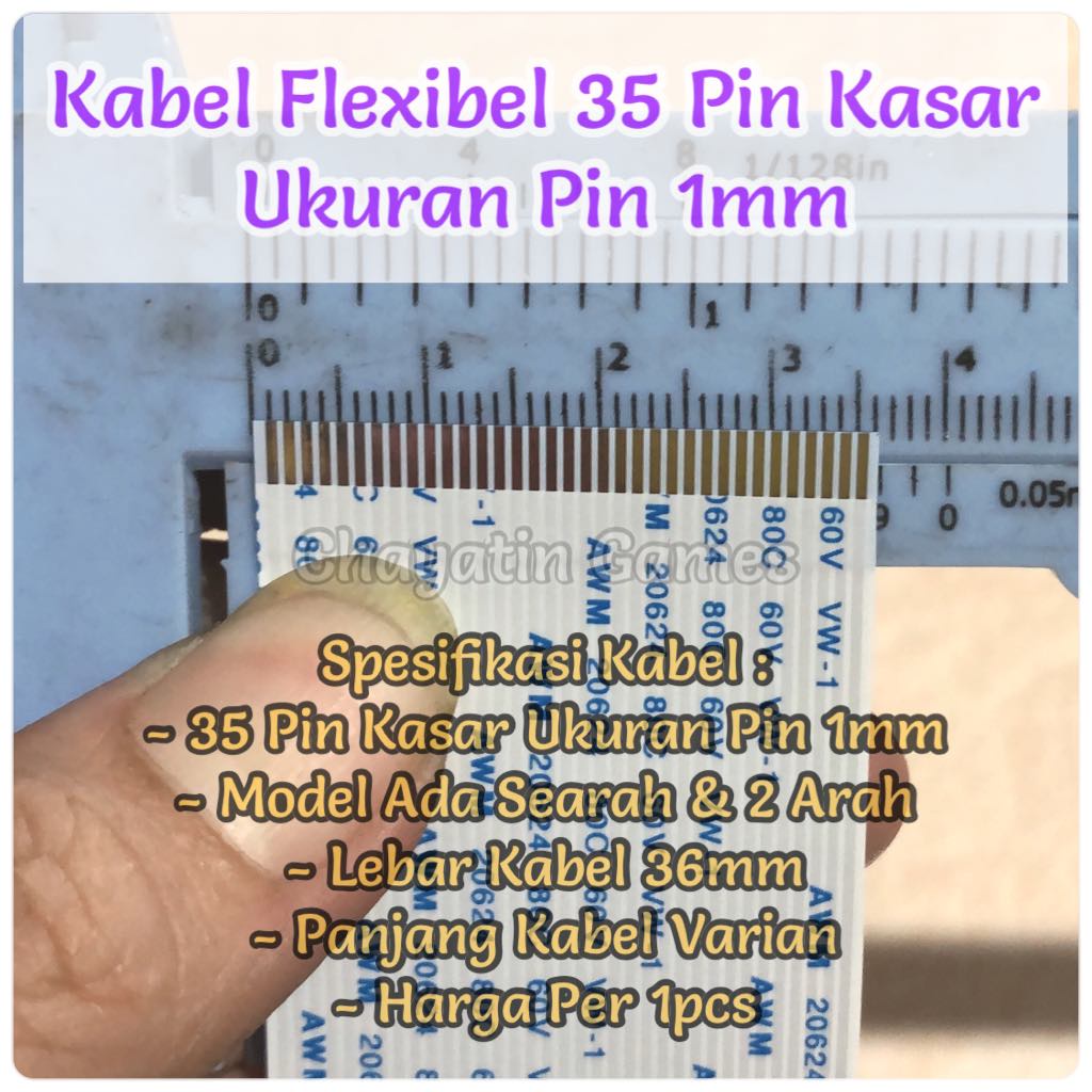 Kabel Flexibel 35 Pin Kasar Model &amp; Panjang Varian Jarak 1mm