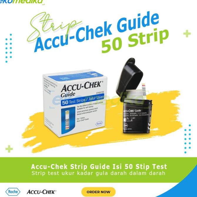 Promo Accu Chek Guide Strip Accu Check Guide Accucheck Guide 50 Test Strip