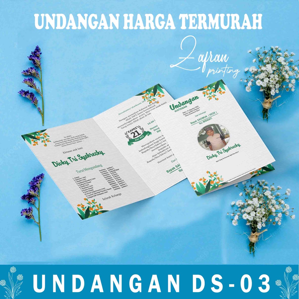 Undangan Sunatan, Khitanan, Mengayunkan Pakai Photo