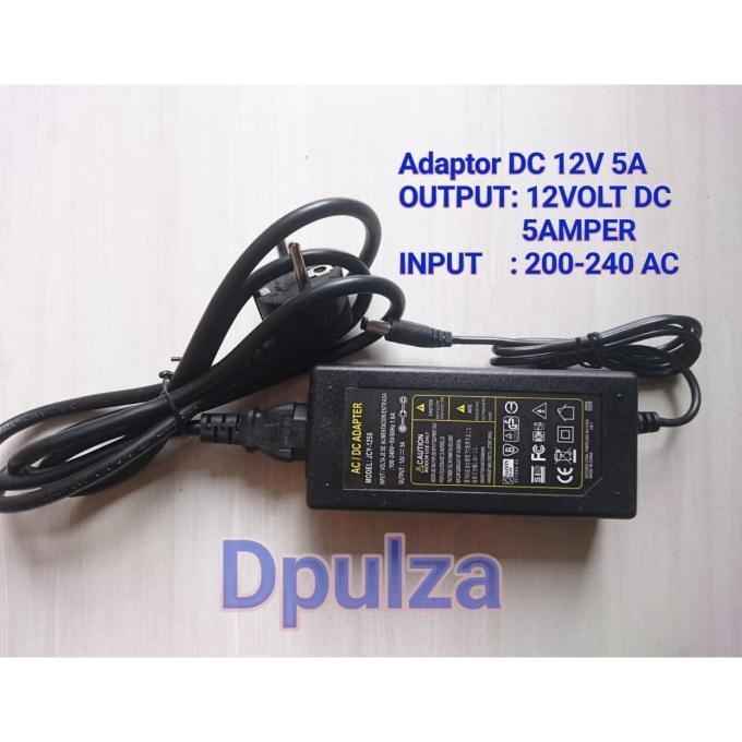 SALE adaptor 12v 5a 12volt 5amper pompa dc ampli charger ledstrip cctv dll Termurah