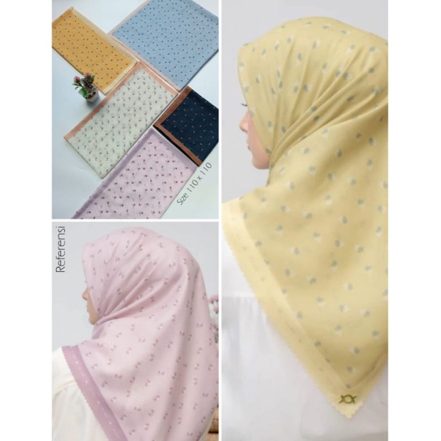 Hijab Segiempat New Motif CHRYSANT SCARF by Wearing Klamby Ala ala