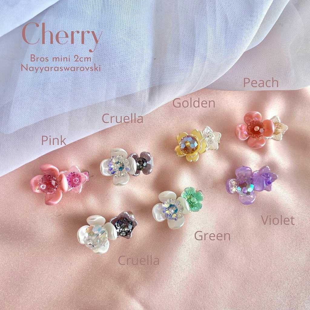 [Exclusive] Bros Mini Dagu Bahu Swarovski "Cherry"