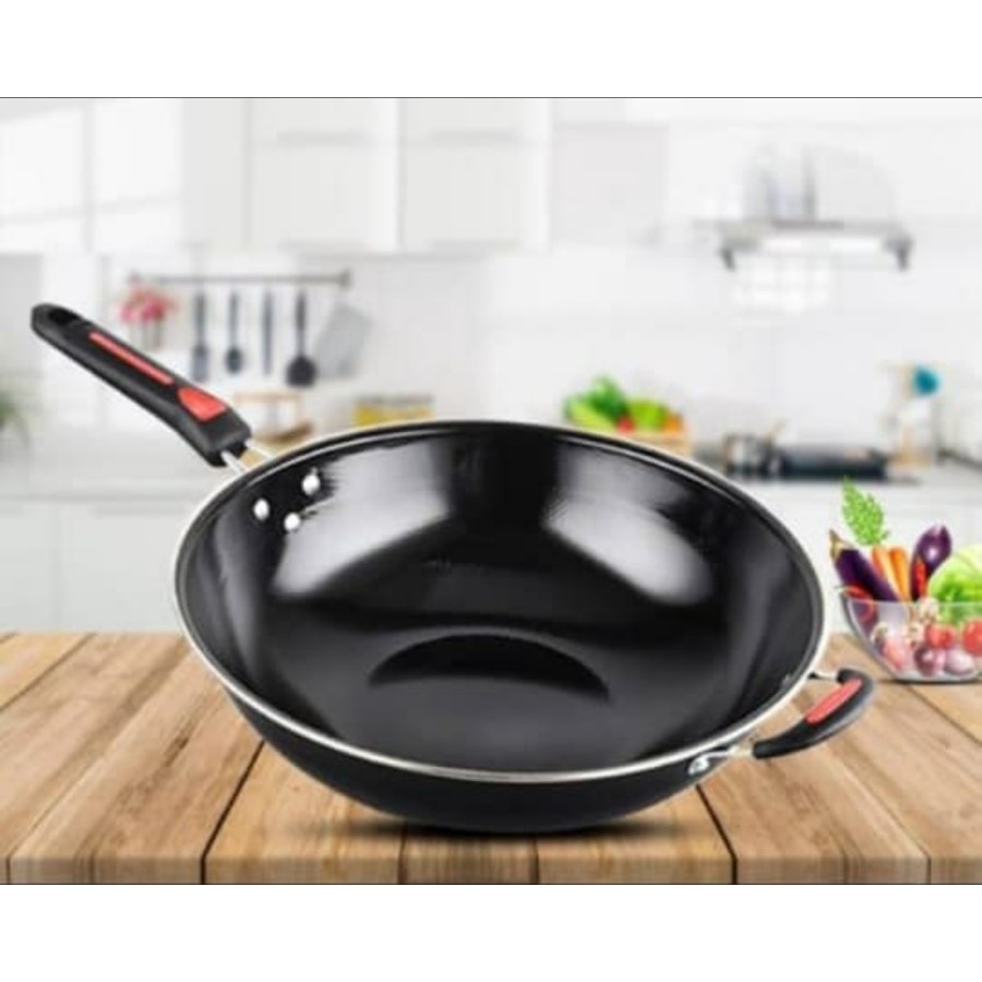 Wajan penggoreng texania 34 cm /wajan enamel 34 cm