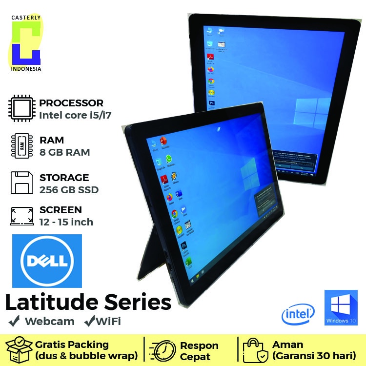 Laptop touch screen tablet pc dell 5285 core i5/i7 12 inch 2 in 1