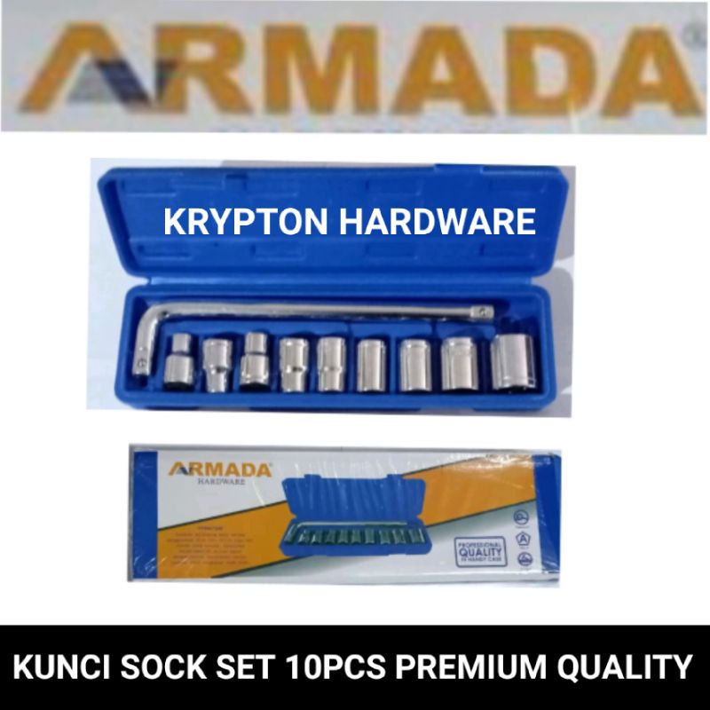 kunci sock set 10pcs armada premium quality