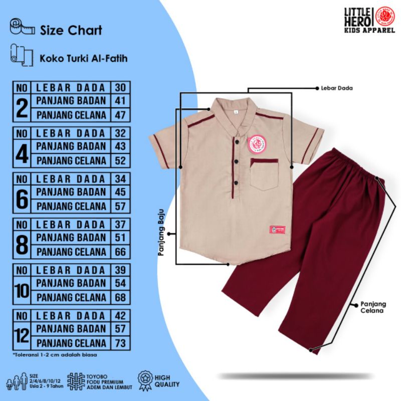 Baju koko Anak model Turki AL-FATIH